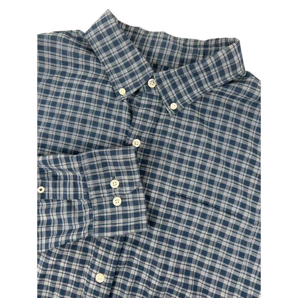 Bonobos Plaid Long Sleeve Button Down Shirt Blue‎ Men’s XL